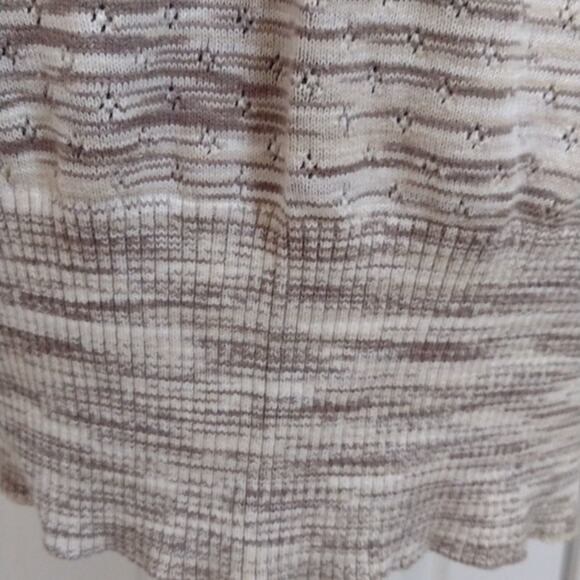 𝅺Exhilaration short sleeve static print cardigan brown, tan, and cream size XXL - Picture 4 of 6
